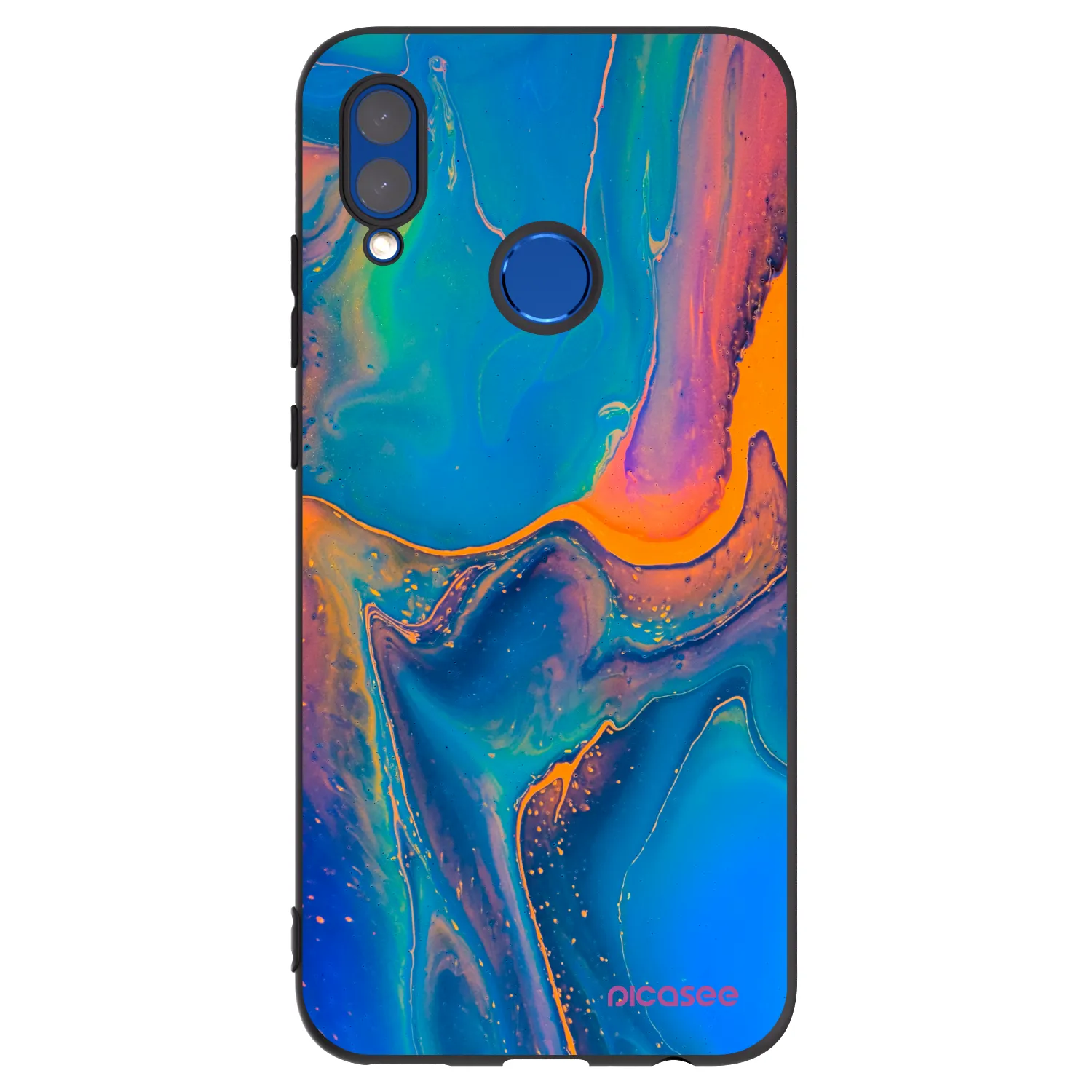 Picasee silikonový černý obal pro Honor 10 Lite - Rainbow