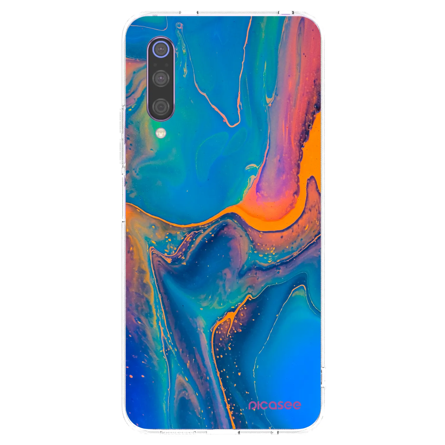 Picasee silikonový průhledný obal pro Xiaomi Mi 9 - Rainbow