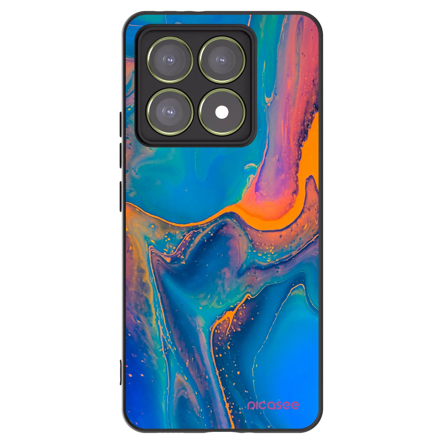 Picasee silikonový černý obal pro Xiaomi 14T - Rainbow
