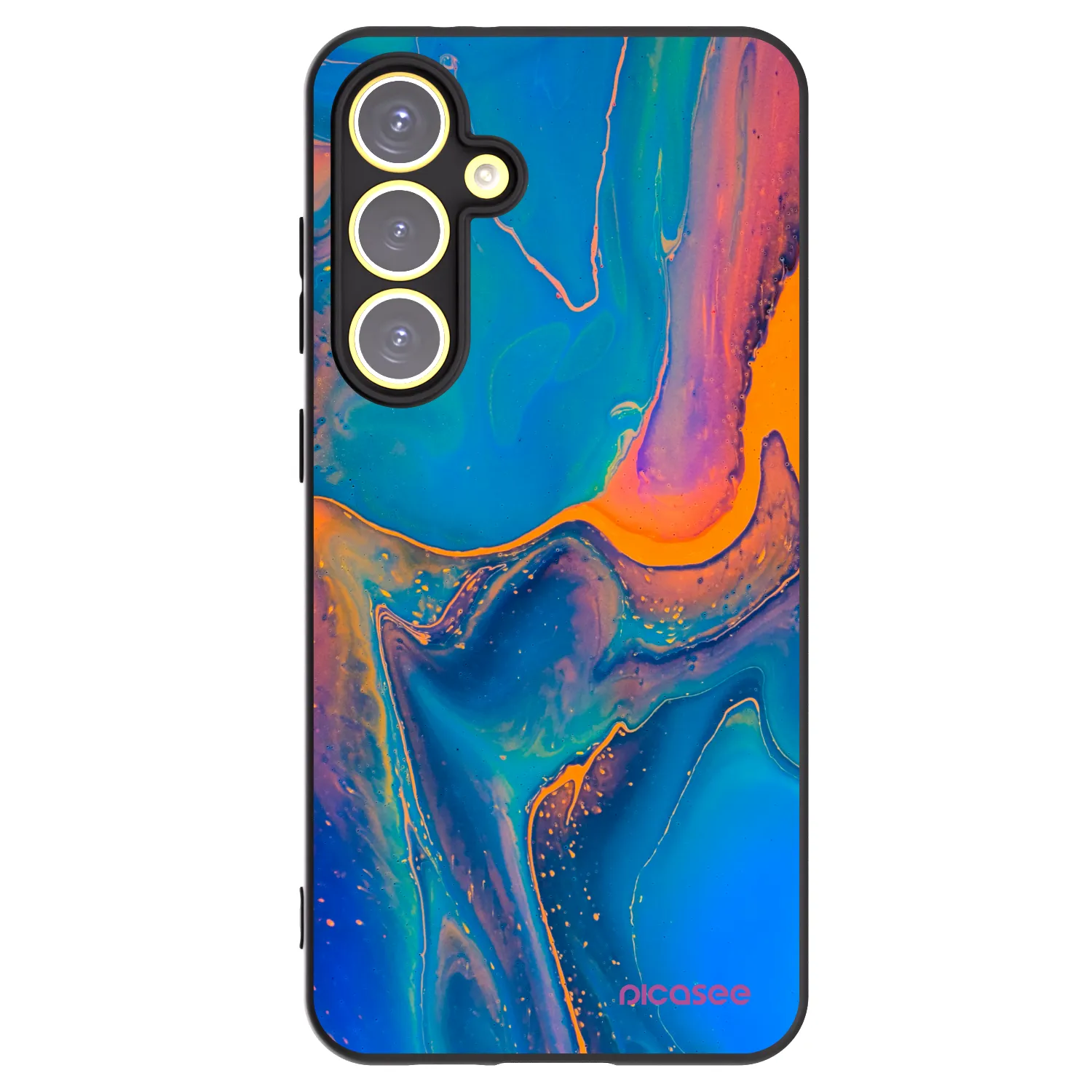 Picasee silikonový černý obal pro Samsung Galaxy S24 FE S721B - Rainbow