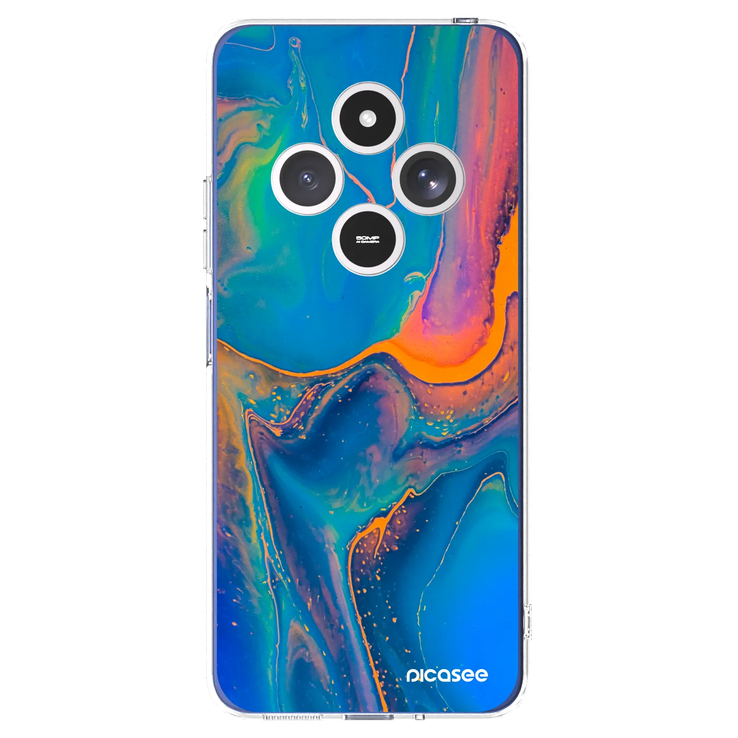 Picasee silikonový průhledný obal pro Xiaomi Redmi 14C - Rainbow