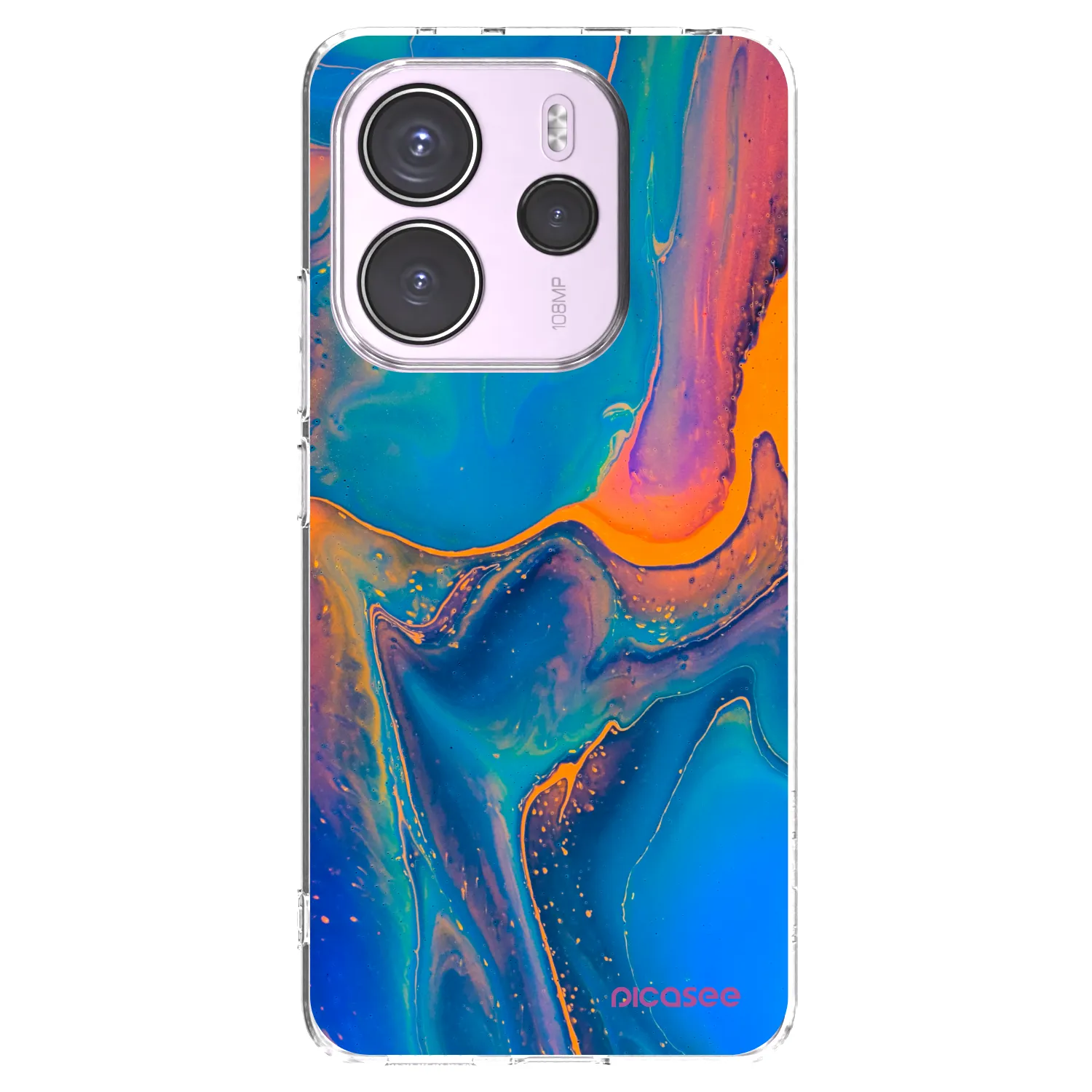 Picasee silikonový průhledný obal pro Xiaomi Redmi Note 14 4G - Rainbow