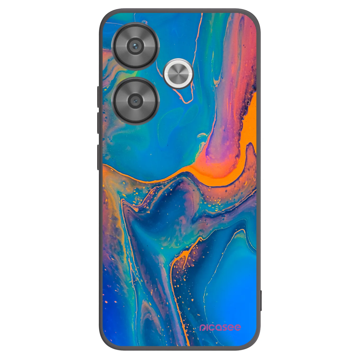 Picasee silikonový černý obal pro Xiaomi Poco F6 - Rainbow