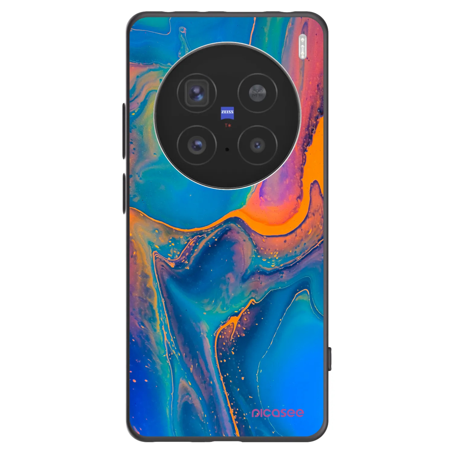 Picasee silikonový černý obal pro Vivo X200 Pro - Rainbow