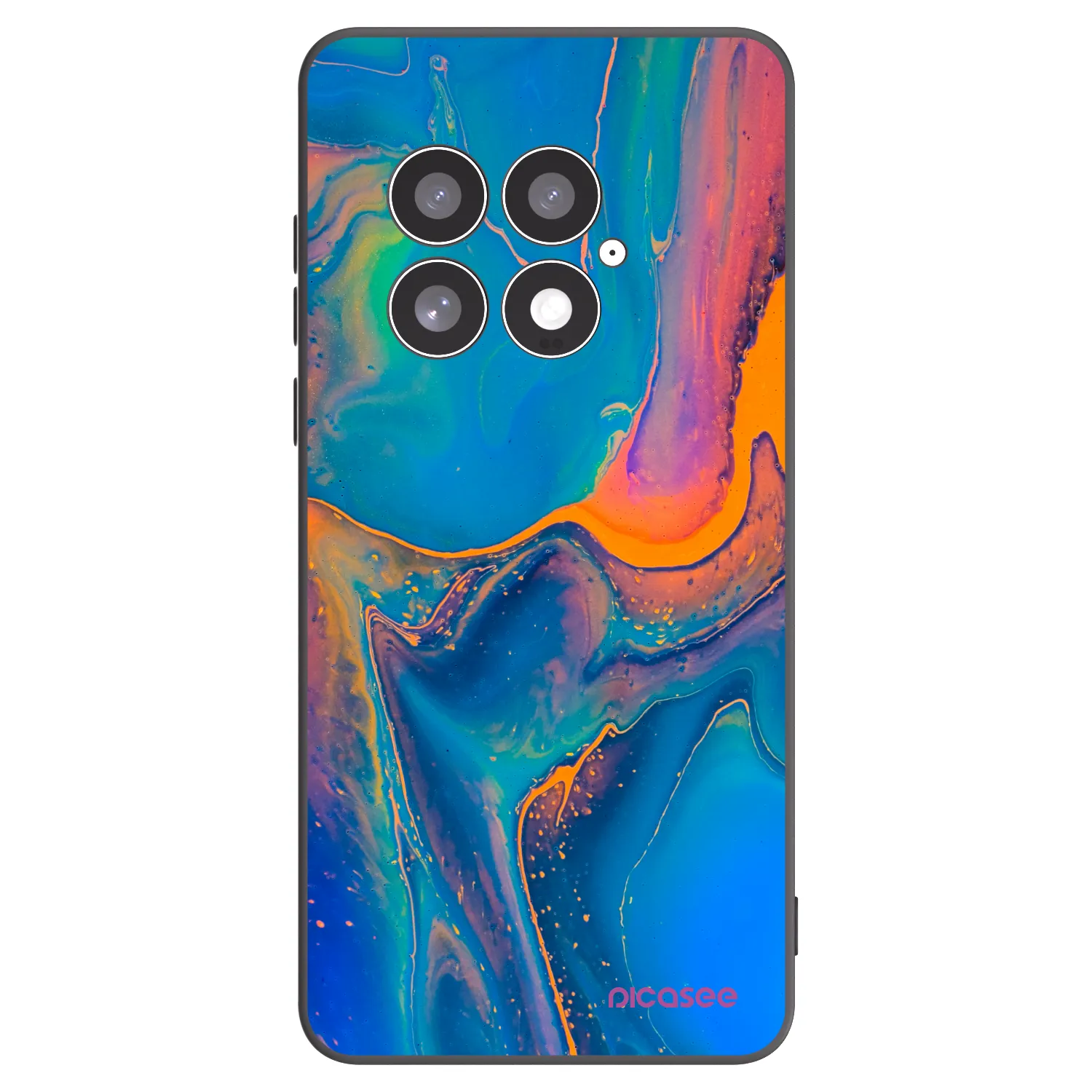 Picasee silikonový černý obal pro OnePlus 13 5G - Rainbow