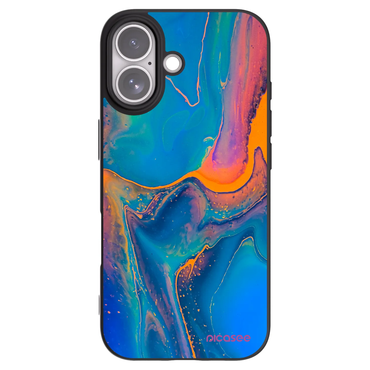 Picasee silikonový černý obal pro Apple iPhone 17 - Rainbow