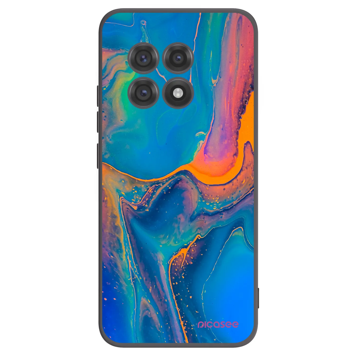 Picasee silikonový černý obal pro OnePlus 13R 5G - Rainbow