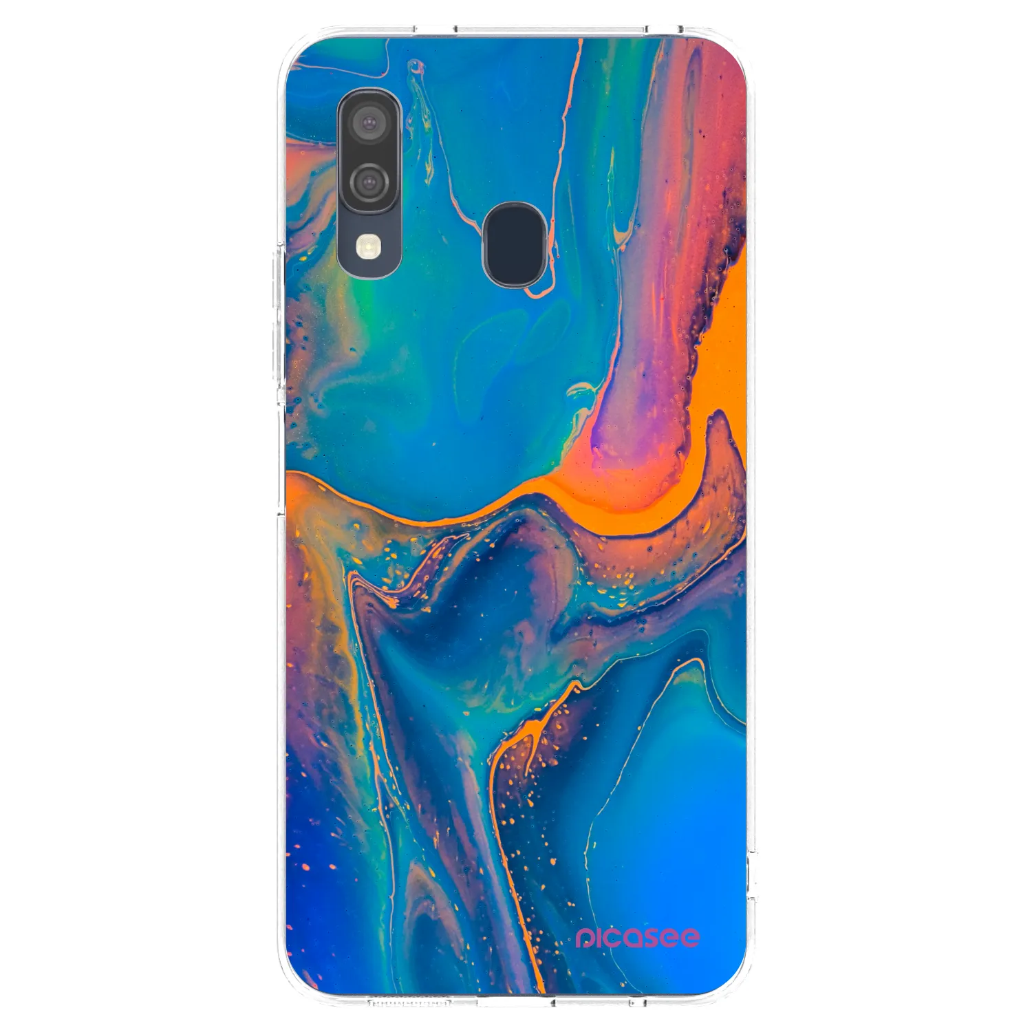 Picasee silikonový průhledný obal pro Samsung Galaxy A40 A405F - Rainbow