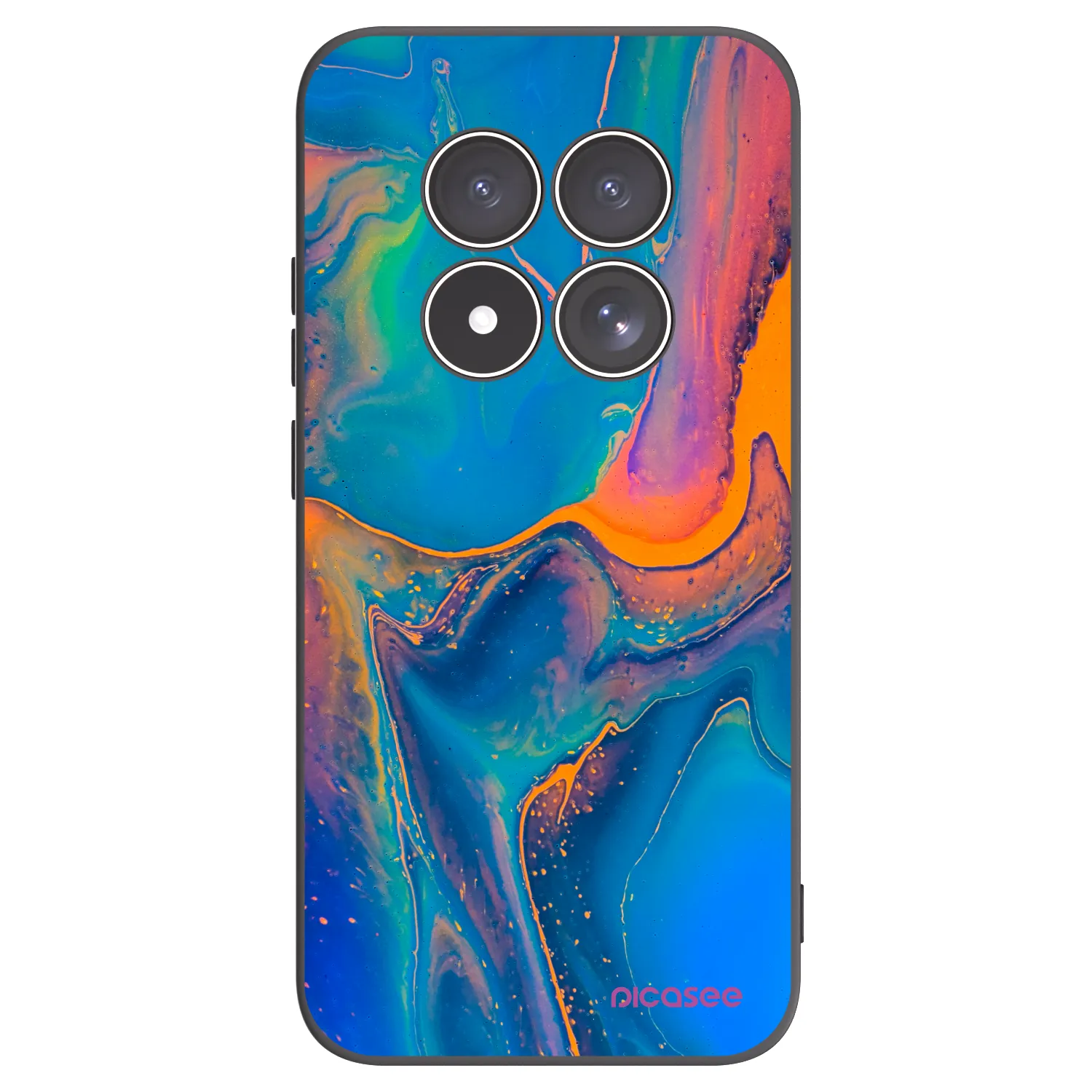 Picasee silikonový černý obal pro Xiaomi Redmi Note 15 Pro 4G - Rainbow