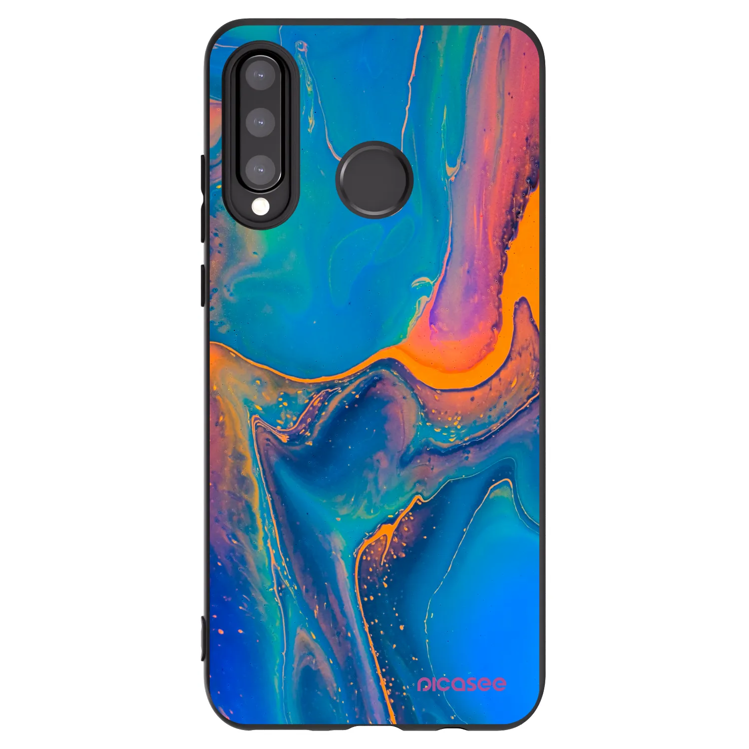 Picasee silikonový černý obal pro Huawei P30 Lite - Rainbow