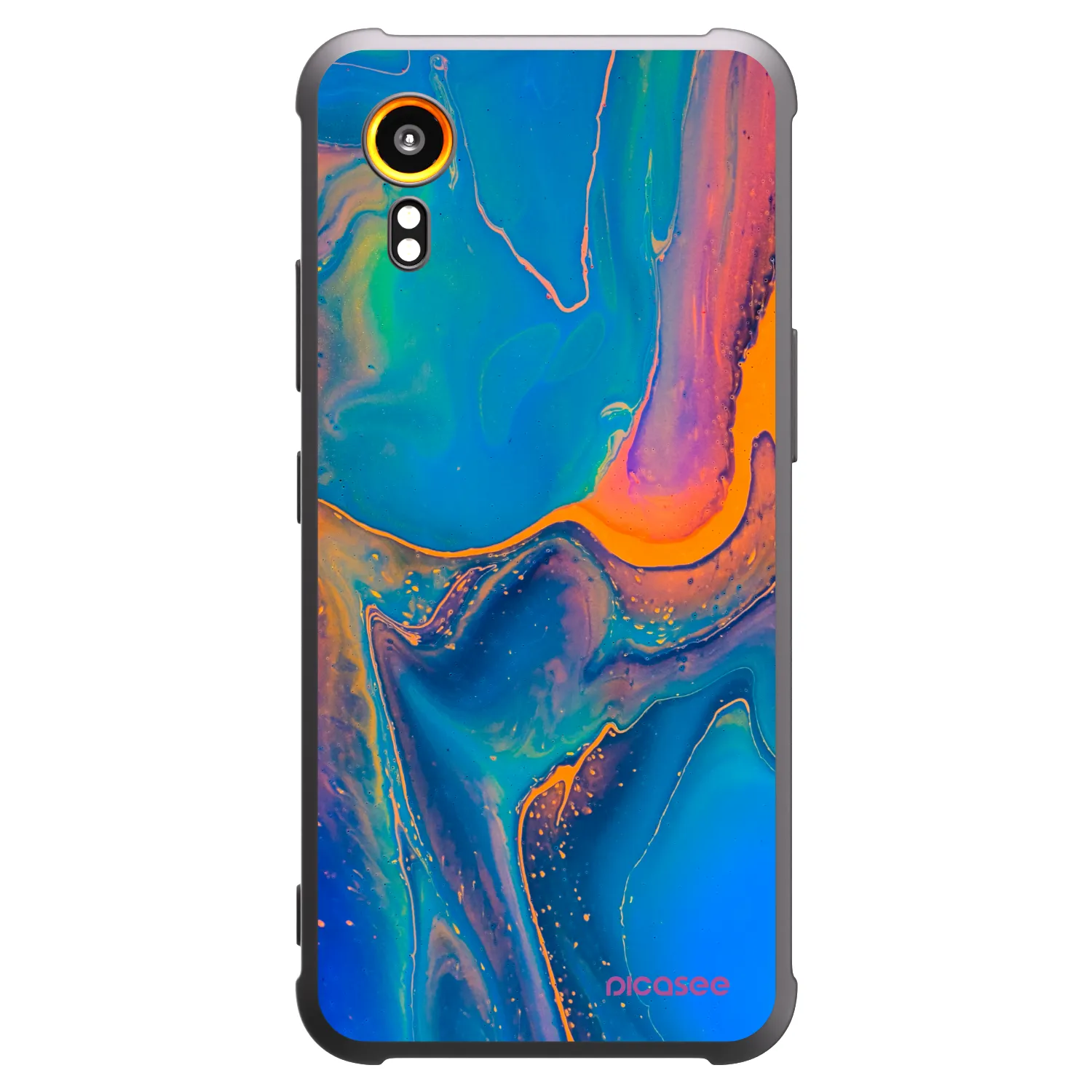Picasee silikonový černý obal pro Samsung Galaxy Xcover 7 - Rainbow