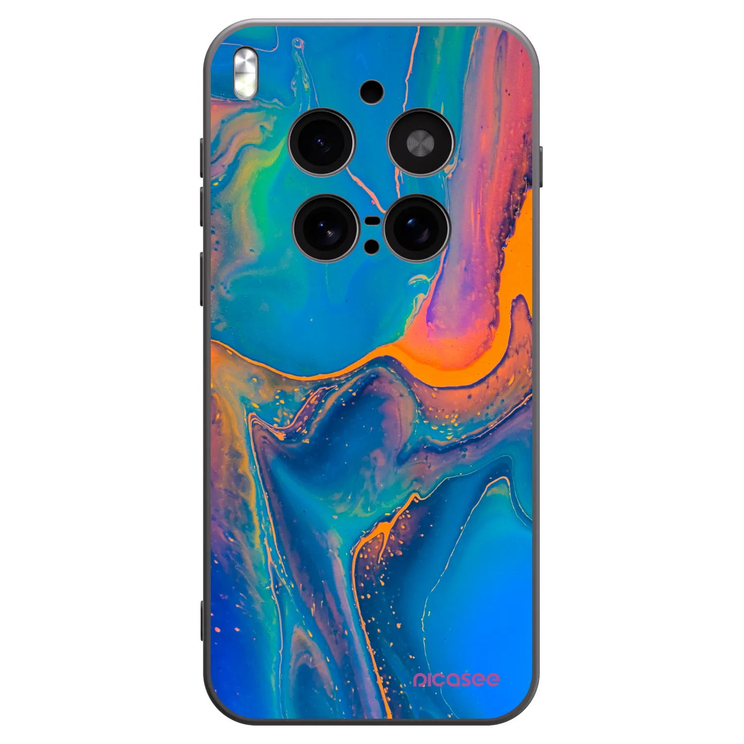 Picasee silikonový černý obal pro Vivo X300 Pro - Rainbow