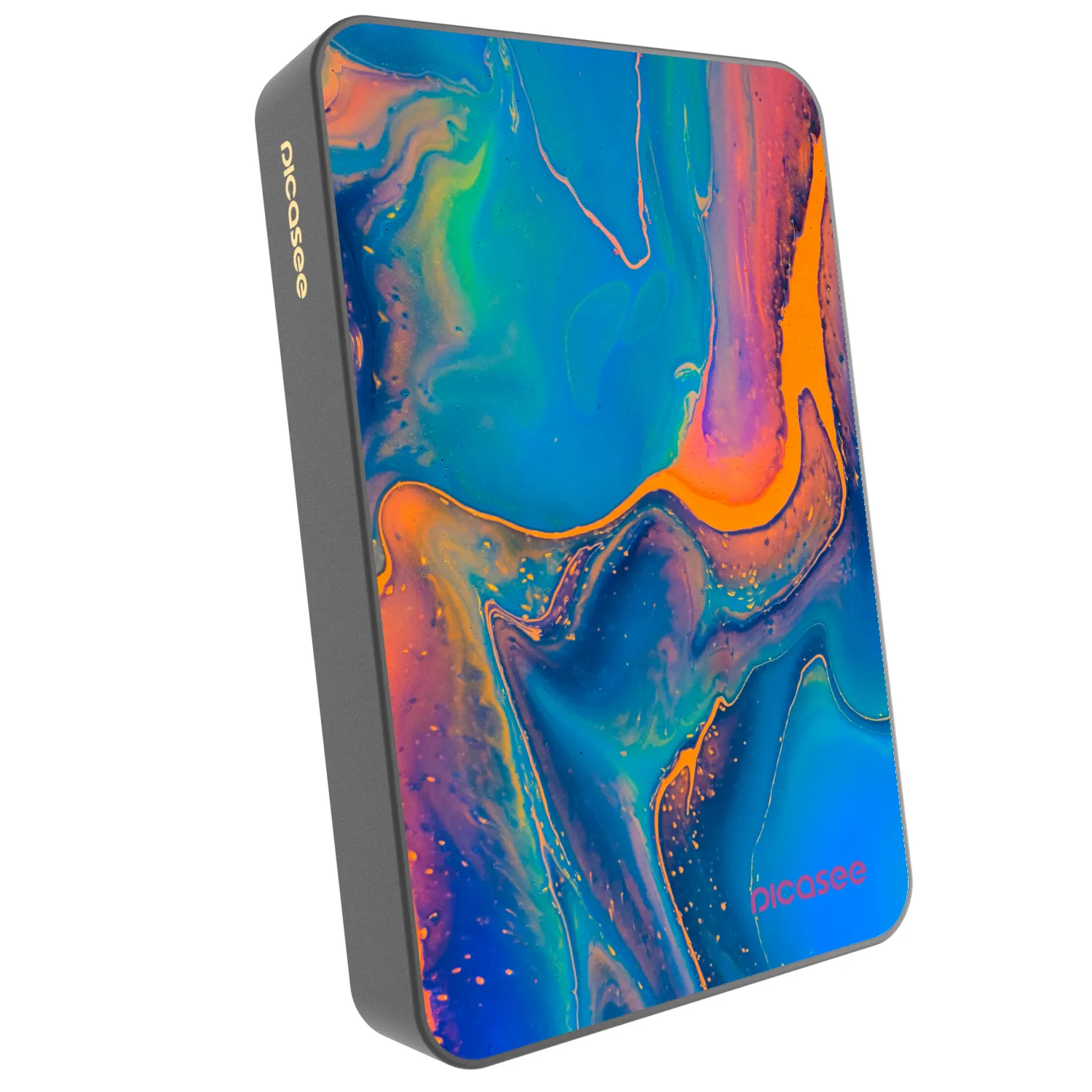 Picasee Powerbanka s MagSafe 10 000 mAh Šedá - Rainbow
