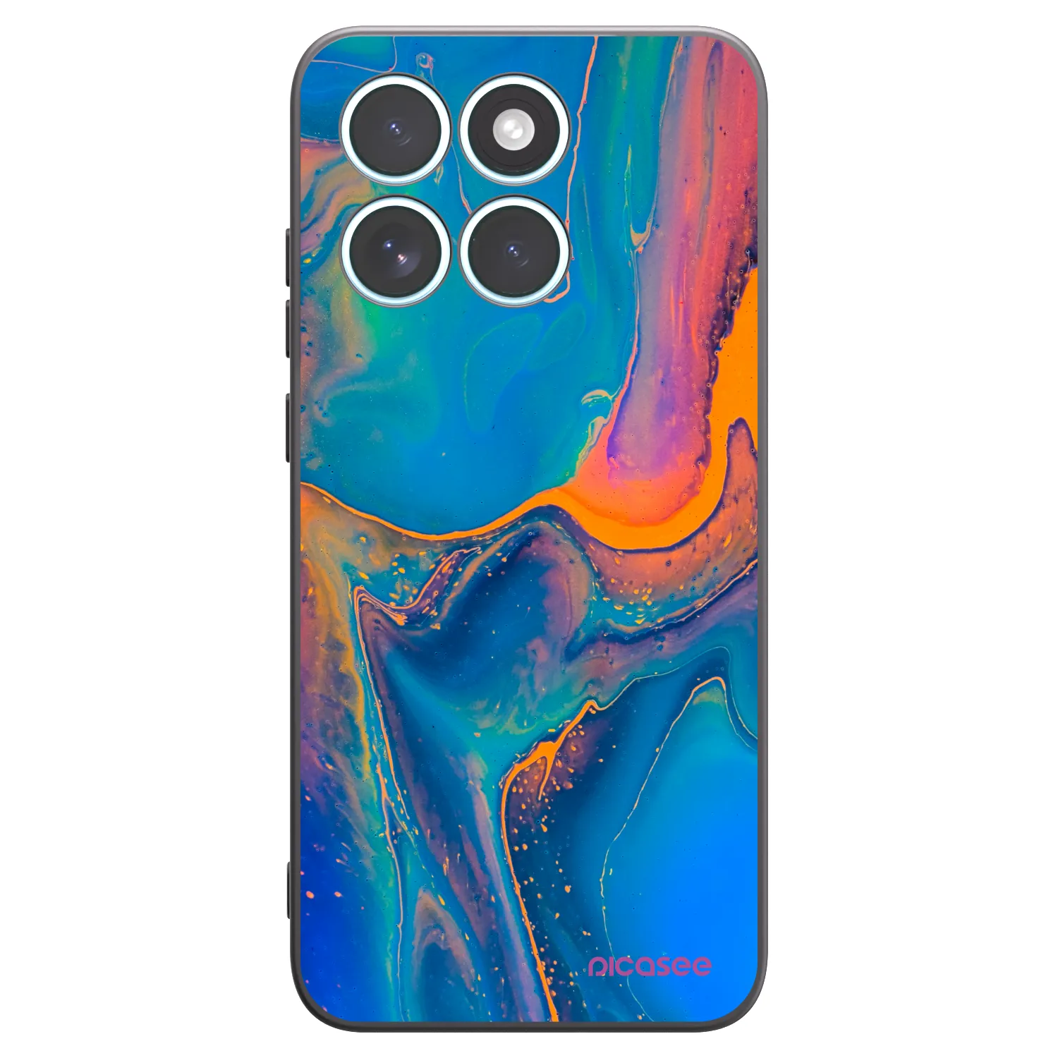 Picasee silikonový černý obal pro Motorola Edge 70 Fusion - Rainbow