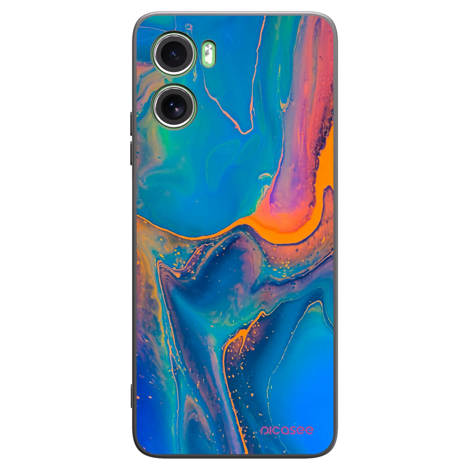 Picasee silikonový černý obal pro Motorola Moto G06 - Rainbow