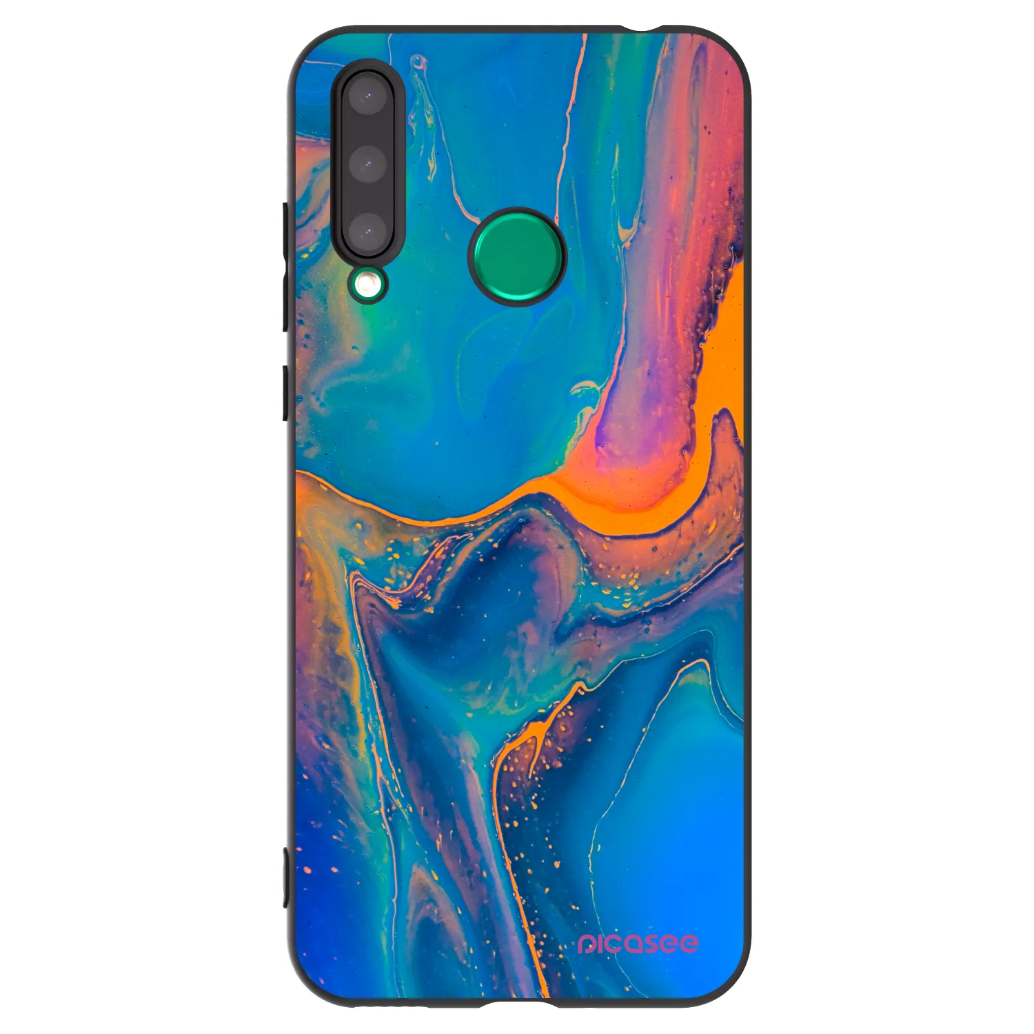 Picasee silikonový černý obal pro Honor 20 Lite - Rainbow