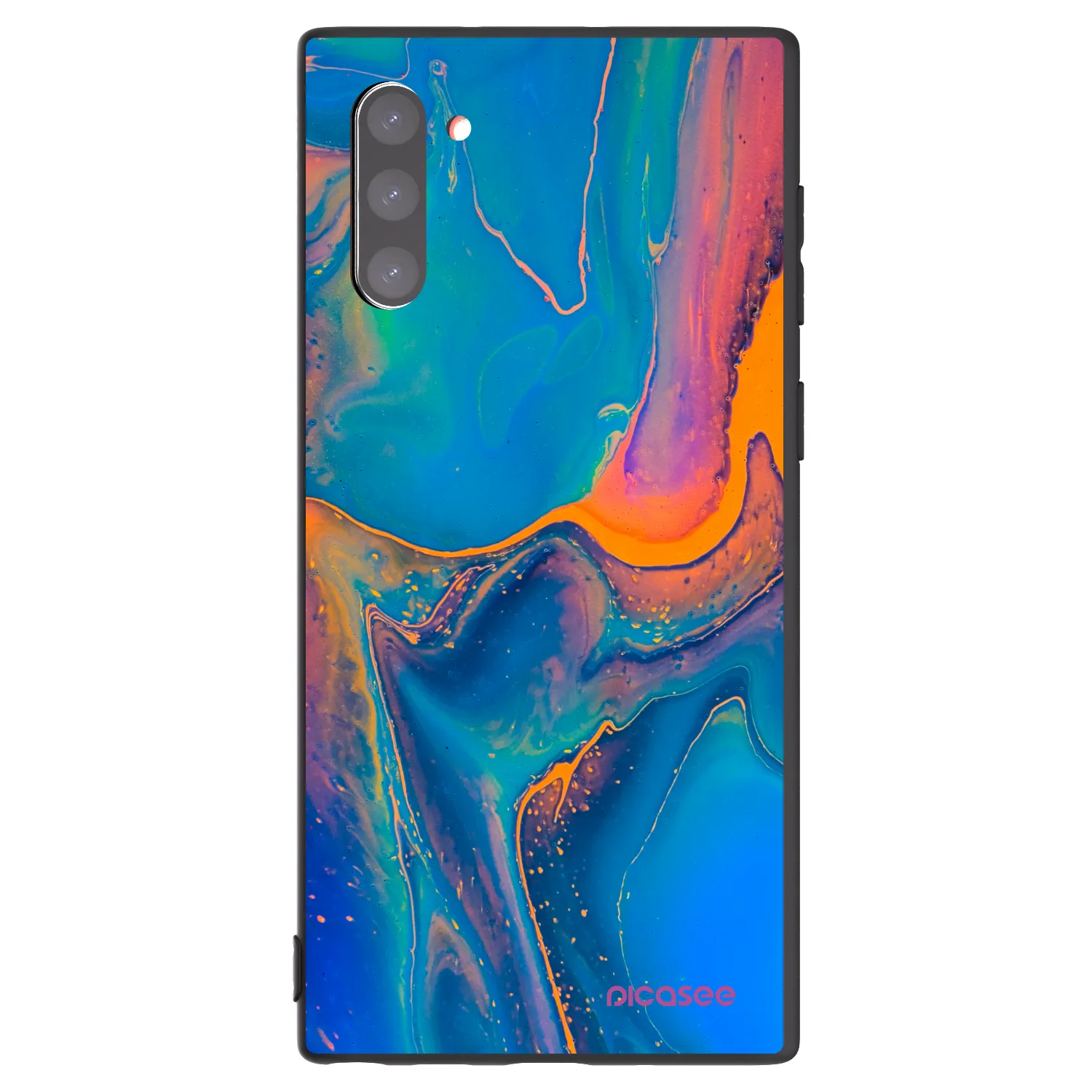 Picasee silikonový černý obal pro Samsung Galaxy Note 10 N970F - Rainbow