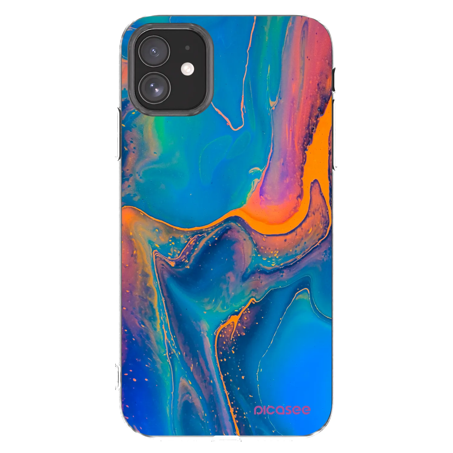 Picasee silikonový průhledný obal pro Apple iPhone 11 - Rainbow