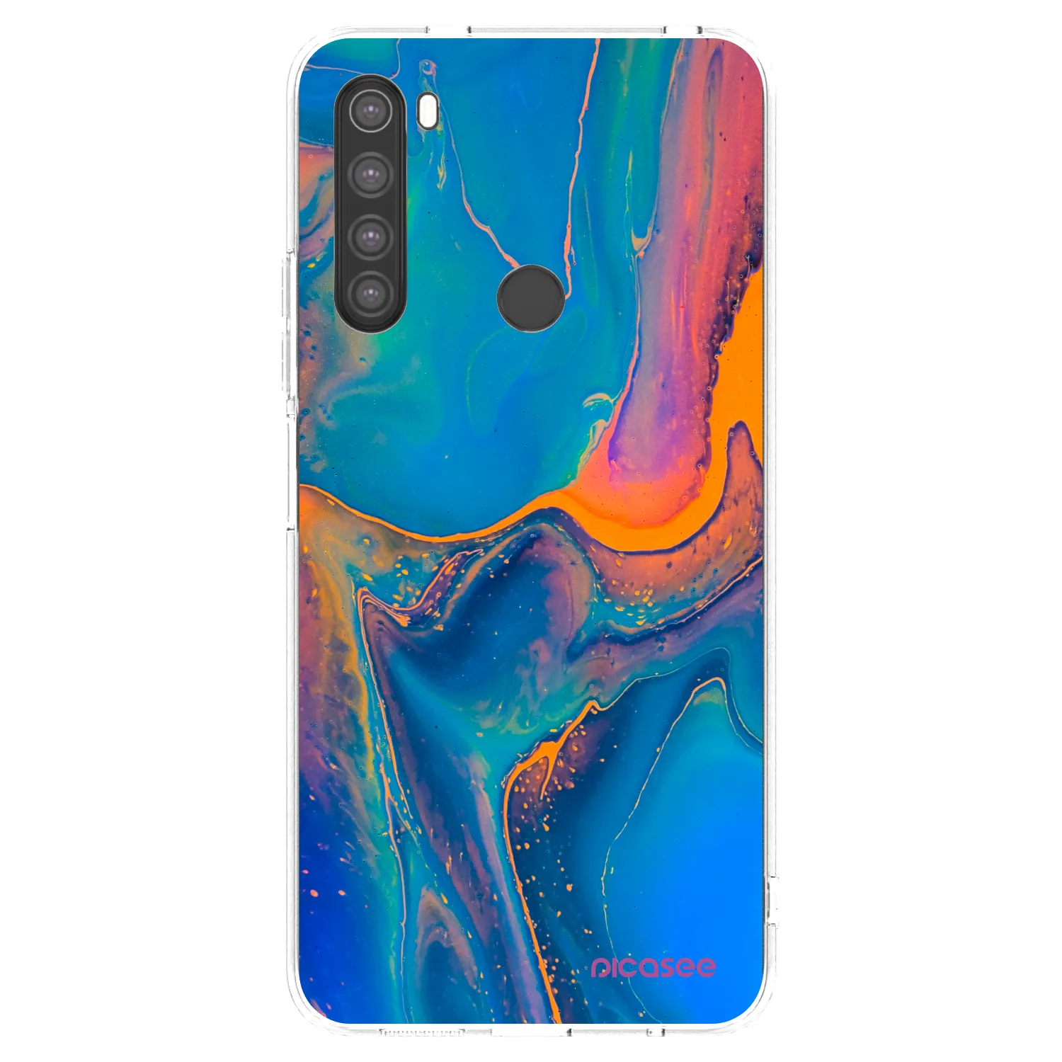 Picasee silikonový průhledný obal pro Xiaomi Redmi Note 8 - Rainbow