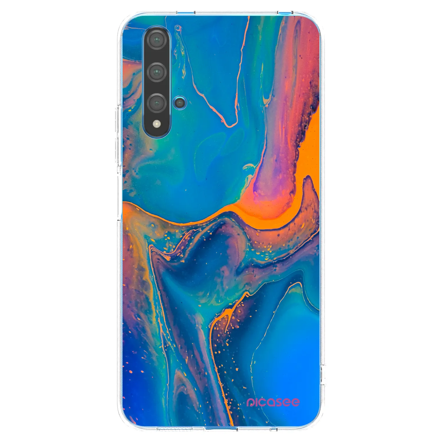 Picasee silikonový průhledný obal pro Huawei Nova 5T - Rainbow