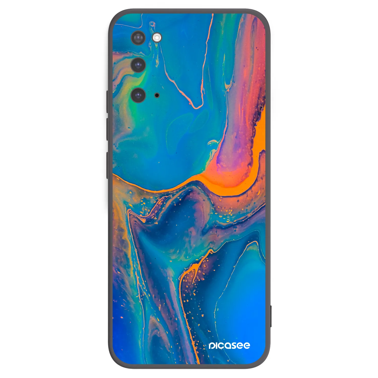 Picasee silikonový černý obal pro Samsung Galaxy S20 G980F - Rainbow