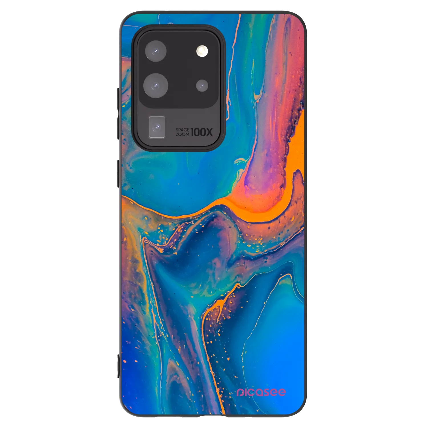 Picasee silikonový černý obal pro Samsung Galaxy S20 Ultra 5G G988F - Rainbow