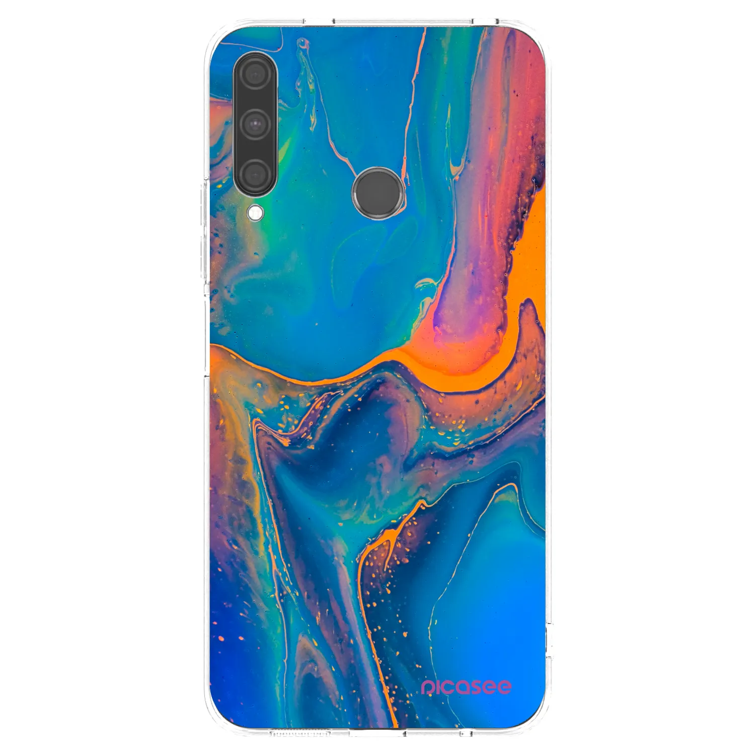 Picasee silikonový průhledný obal pro Huawei P40 Lite E - Rainbow