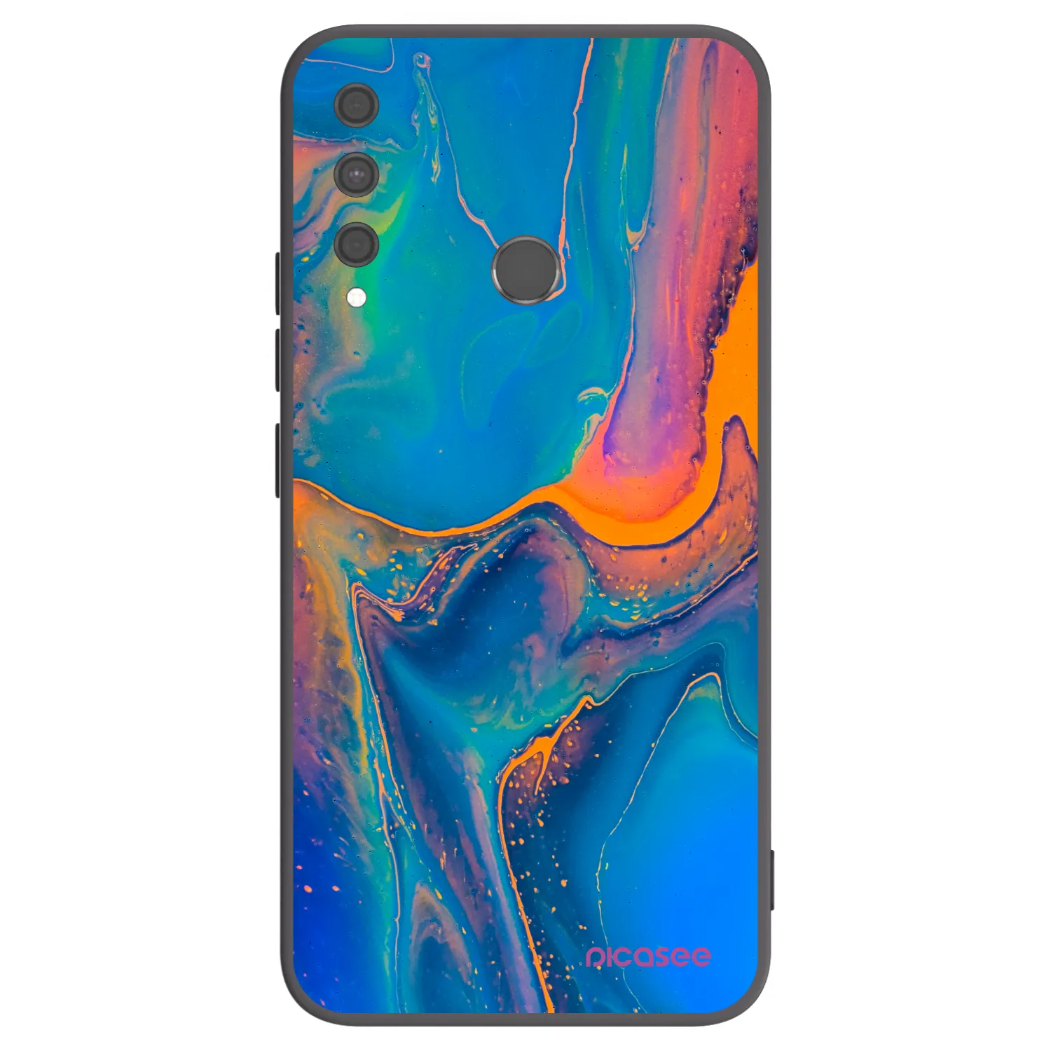 Picasee silikonový černý obal pro Huawei P40 Lite E - Rainbow