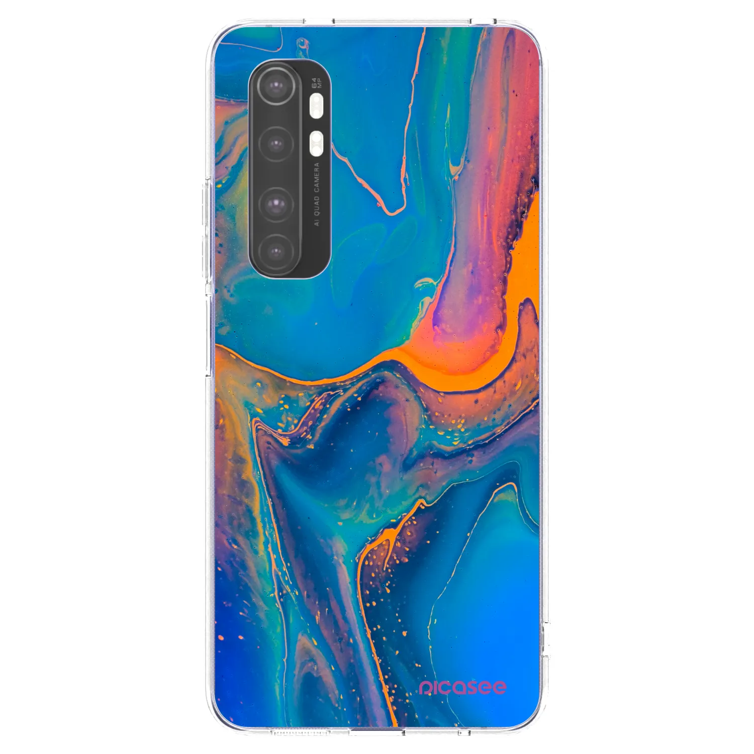 Picasee silikonový průhledný obal pro Xiaomi Mi Note 10 Lite - Rainbow