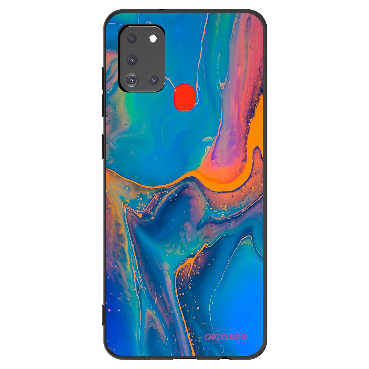 Picasee silikonový černý obal pro Samsung Galaxy A21s - Rainbow
