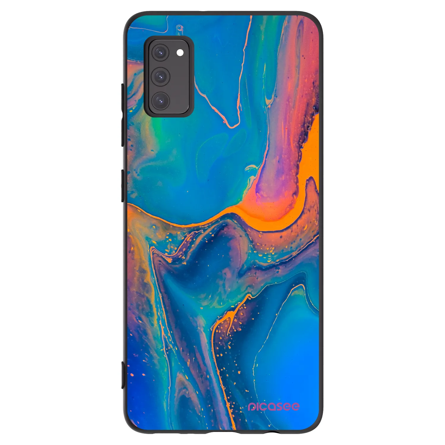Picasee silikonový černý obal pro Samsung Galaxy A41 A415F - Rainbow