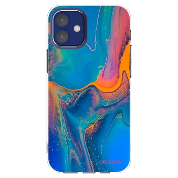 Picasee silikonový průhledný obal pro Apple iPhone 12 mini - Rainbow