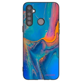 Picasee silikonový černý obal pro Realme 6i - Rainbow