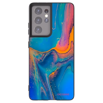 Picasee silikonový černý obal pro Samsung Galaxy S21 Ultra 5G G998B - Rainbow