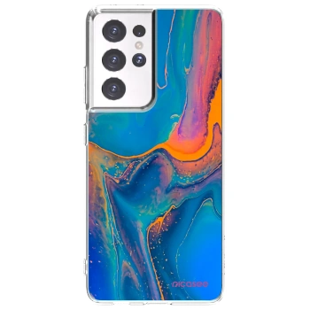 Picasee silikonový průhledný obal pro Samsung Galaxy S21 Ultra 5G G998B - Rainbow
