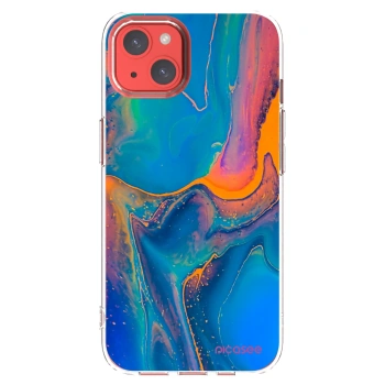 Picasee silikonový průhledný obal pro Apple iPhone 13 - Rainbow