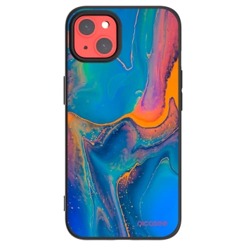 Picasee silikonový černý obal pro Apple iPhone 13 - Rainbow