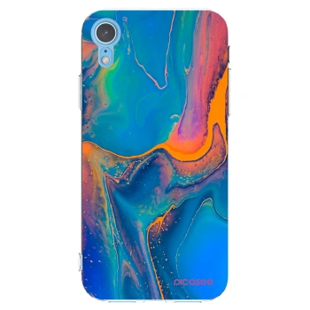 Picasee silikonový průhledný obal pro Apple iPhone XR - Rainbow