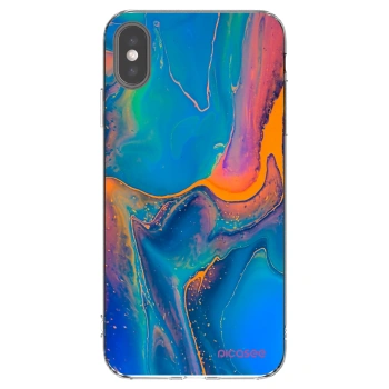 Picasee silikonový průhledný obal pro Apple iPhone XS Max - Rainbow