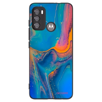 Picasee silikonový černý obal pro Motorola Moto G60 - Rainbow