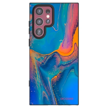 Picasee silikonový černý obal pro Samsung Galaxy S22 Ultra 5G - Rainbow