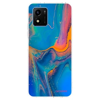 Picasee silikonový průhledný obal pro Vivo Y01 - Rainbow