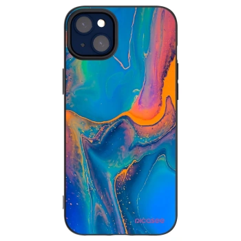 Picasee silikonový černý obal pro Apple iPhone 14 Plus - Rainbow