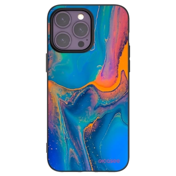 Picasee silikonový černý obal pro Apple iPhone 14 Pro Max - Rainbow