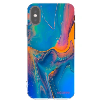 Picasee silikonový průhledný obal pro Apple iPhone X/XS - Rainbow