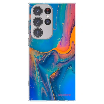 Picasee silikonový průhledný obal pro Samsung Galaxy S23 Ultra 5G - Rainbow
