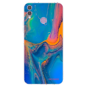 Picasee silikonový průhledný obal pro Honor 8X - Rainbow