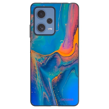 Picasee silikonový černý obal pro Xiaomi Redmi Note 12 Pro 5G - Rainbow