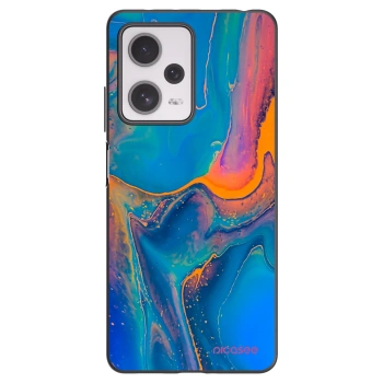Picasee silikonový černý obal pro Xiaomi Redmi Note 12 Pro+ 5G - Rainbow