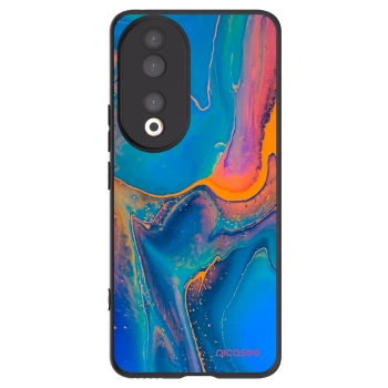 Picasee silikonový černý obal pro Honor 90 5G - Rainbow